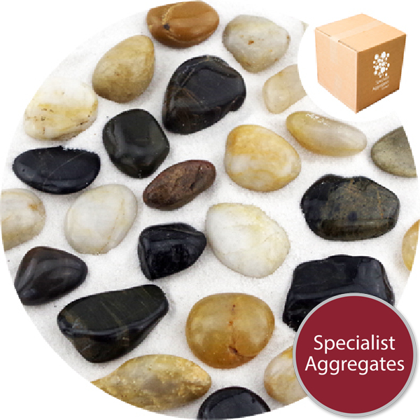 Chinese Pebbles - Polished Mixed Colour - Small